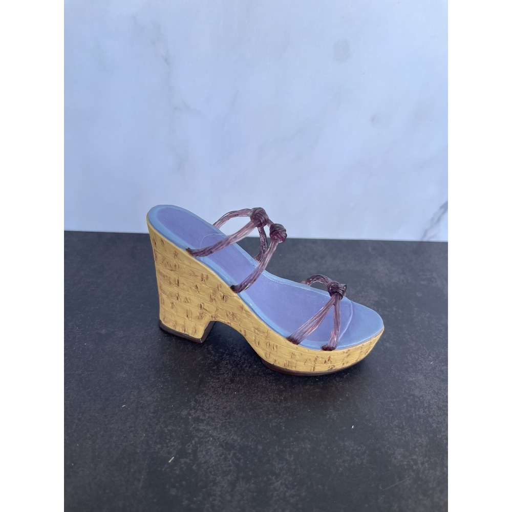 Just The Right Shoe CORK WEDGE 25093 MINIATURE Raine  1999